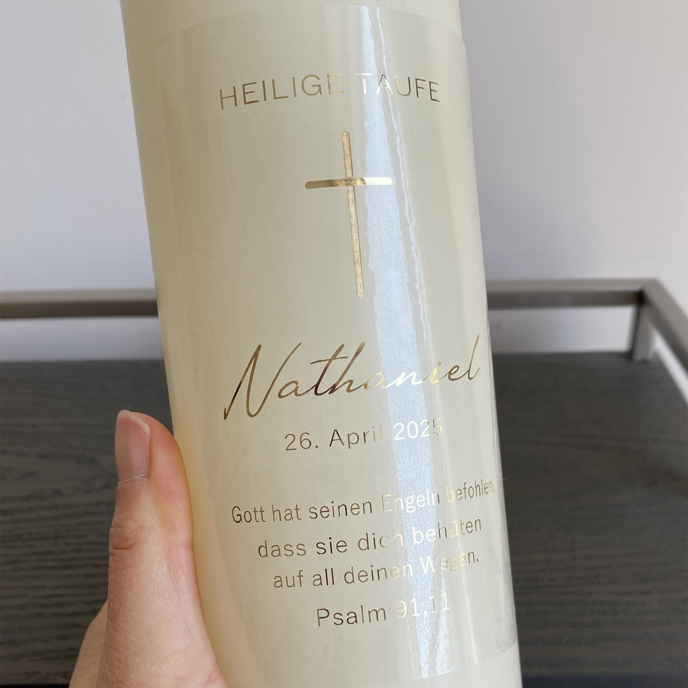 Personalized My Holy Baptism C - Personalised Candle Label avaliação e preço