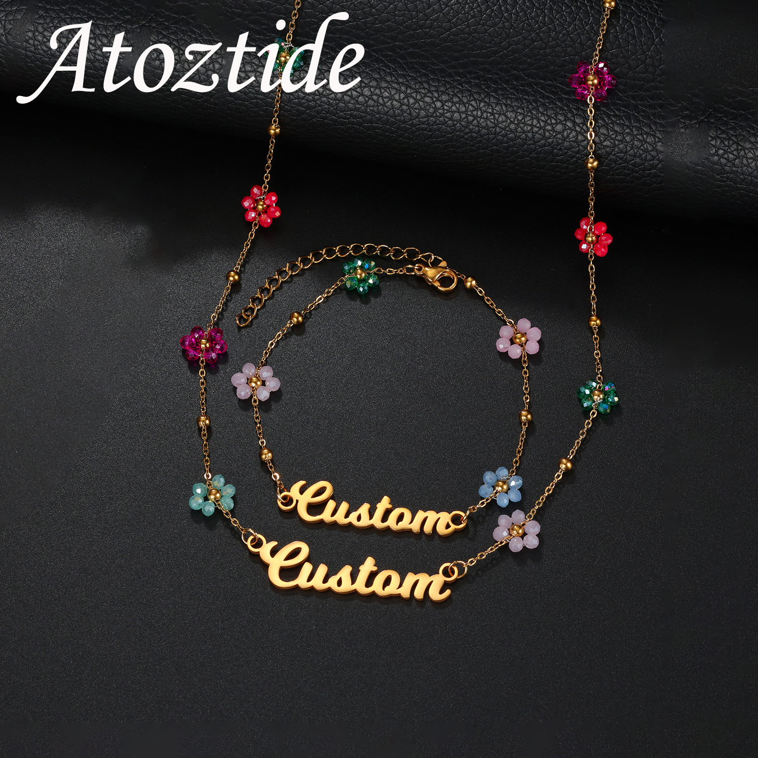 Atoztide Custom Name Jewelry S - Birth Flower Necklace avaliação e preço