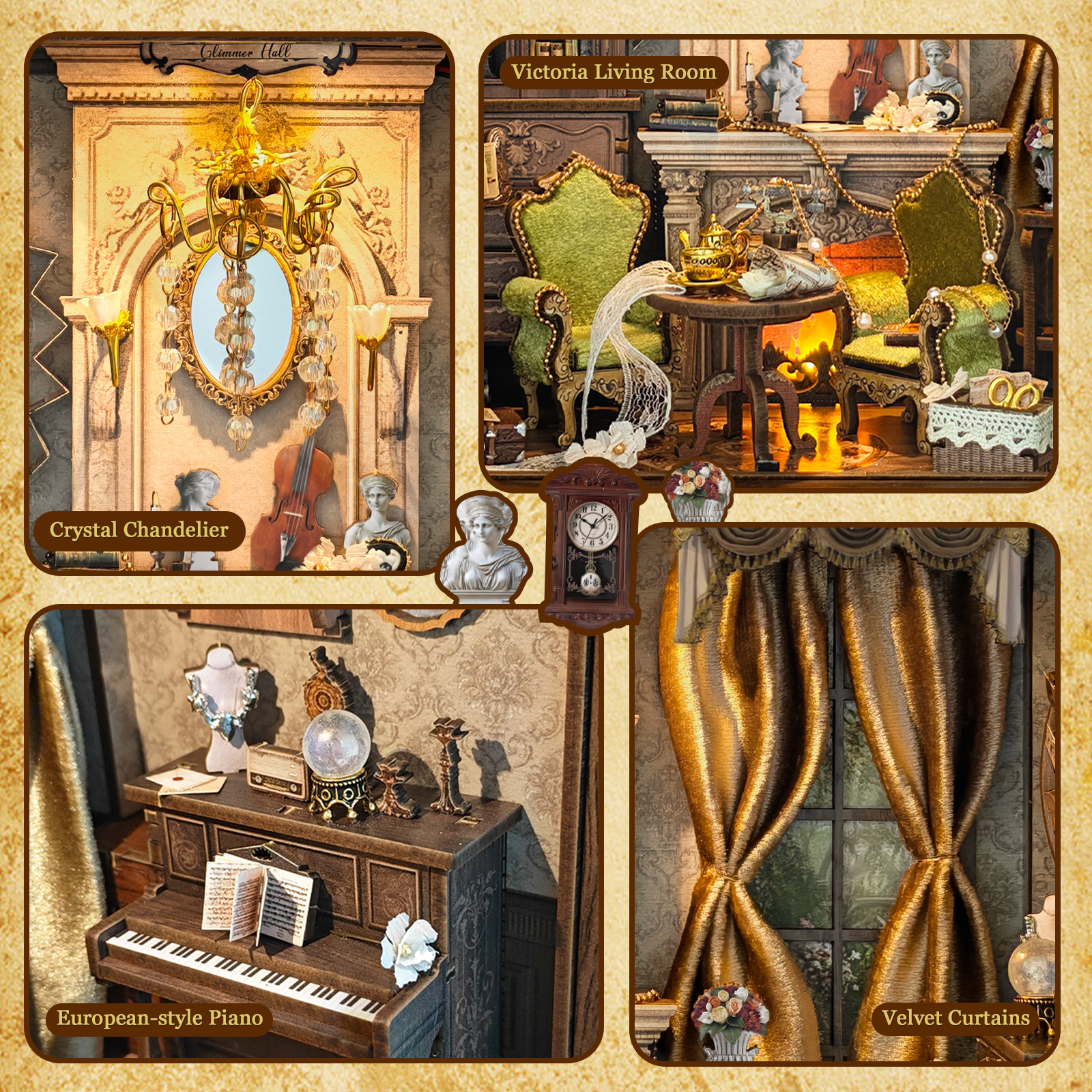 DIY Wooden Glimmer Hall Photo  - Engraved Wood Frame avaliação e preço