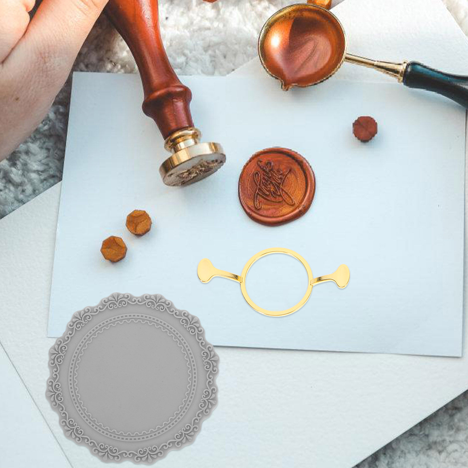 1Set Wax Seal Stamp Kit Metal  - Wax Seal Letter Kit avaliação e preço