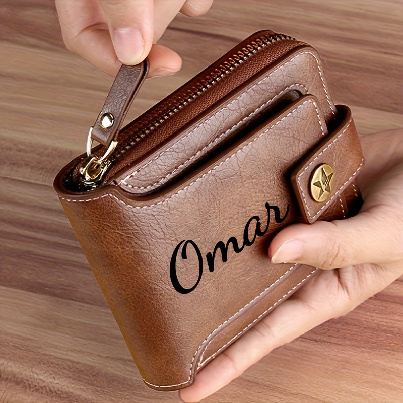 Custom Name Men's Wallet Gift  - Personalized Name Box avaliação e preço