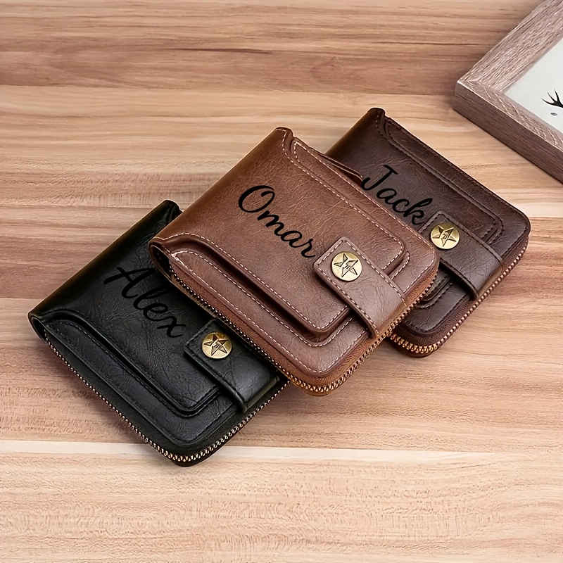 Custom Name Men's Wallet Gift  - Personalized Name Box avaliação e preço
