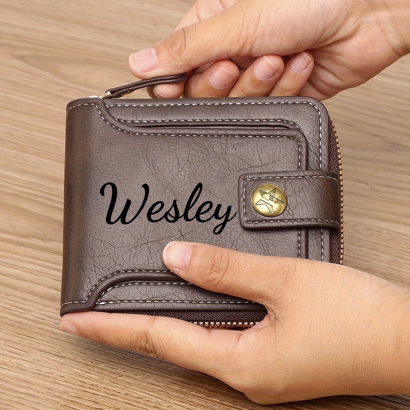 Custom Name Men's Wallet Gift  - Personalized Name Box avaliação e preço
