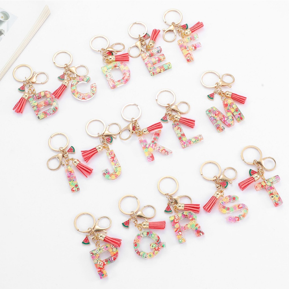 Personalized A-Z Key Ring Buck - Monogram Keychain Leather avaliação e preço