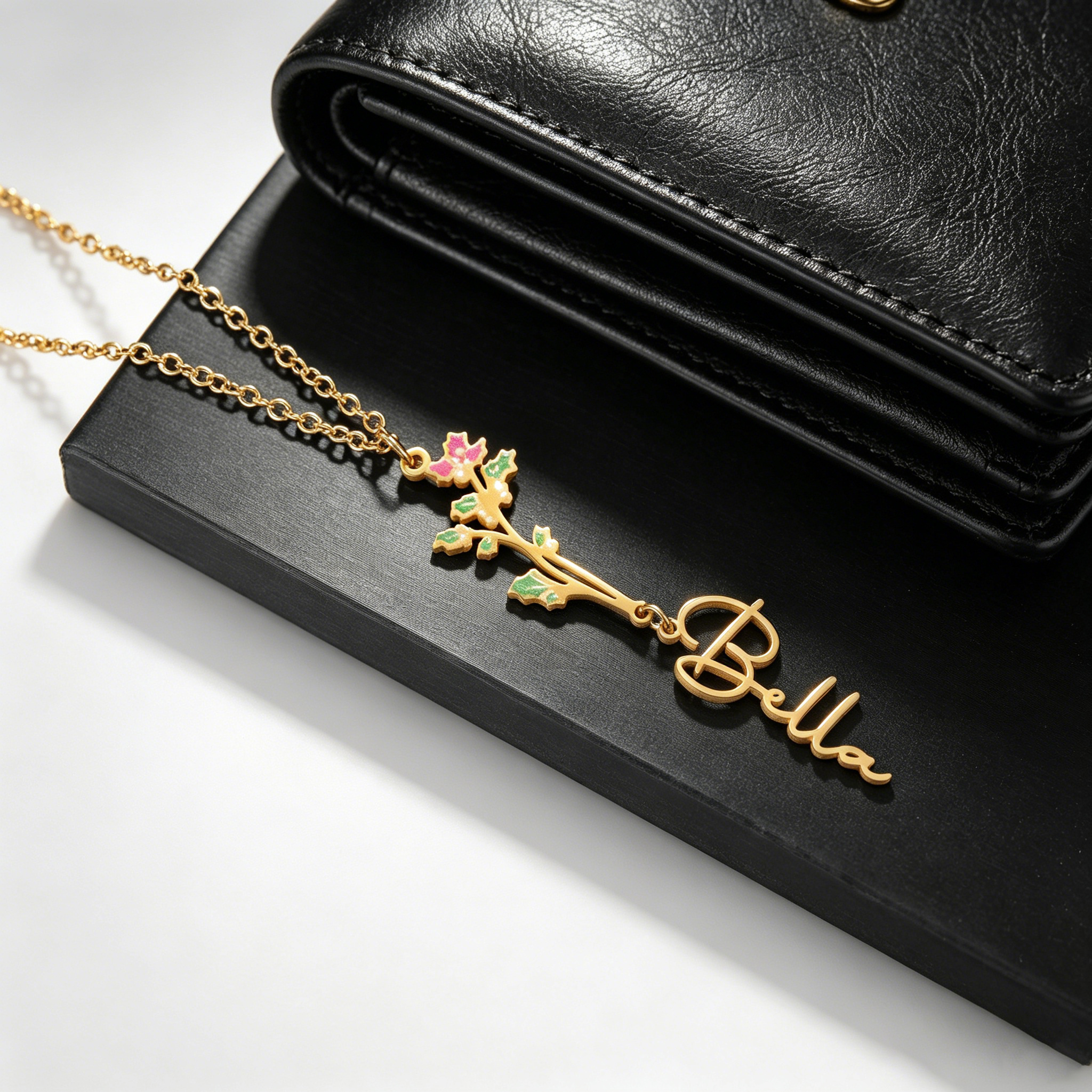 Acheerup Custom Name Necklace  - Birth Flower Necklace avaliação e preço