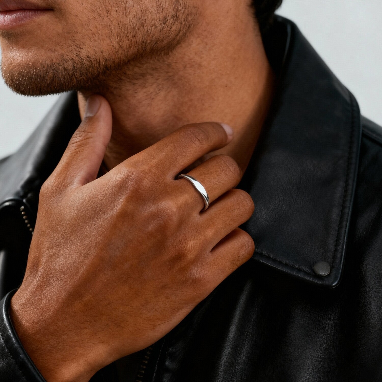 Minimalist Couple Ring for Men - Initial Ring Custom avaliação e preço