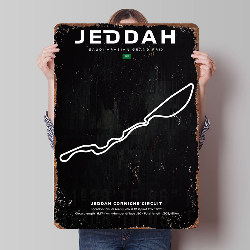 Jeddah Circuit Map Poster Cust - Custom Map Poster avaliação e preço