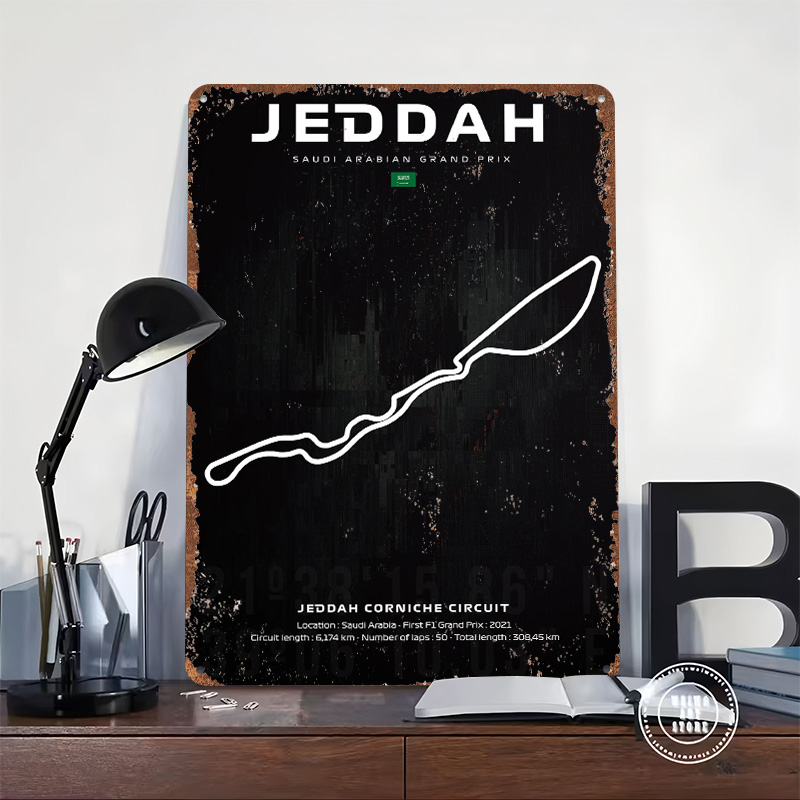 Jeddah Circuit Map Poster Cust - Custom Map Poster avaliação e preço
