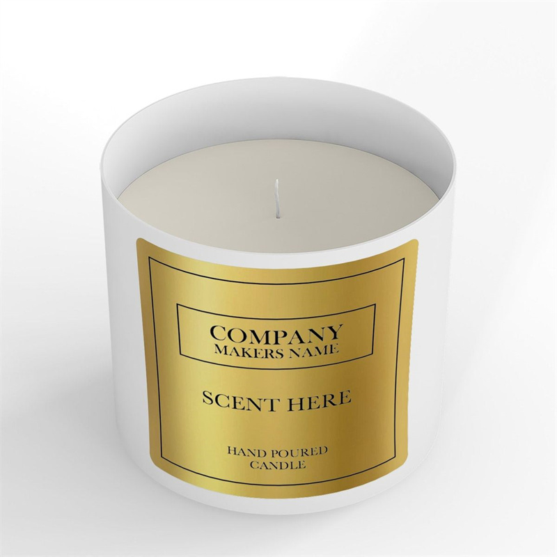 Custom 3D Embossed Gold Foil A - Personalised Candle Label avaliação e preço