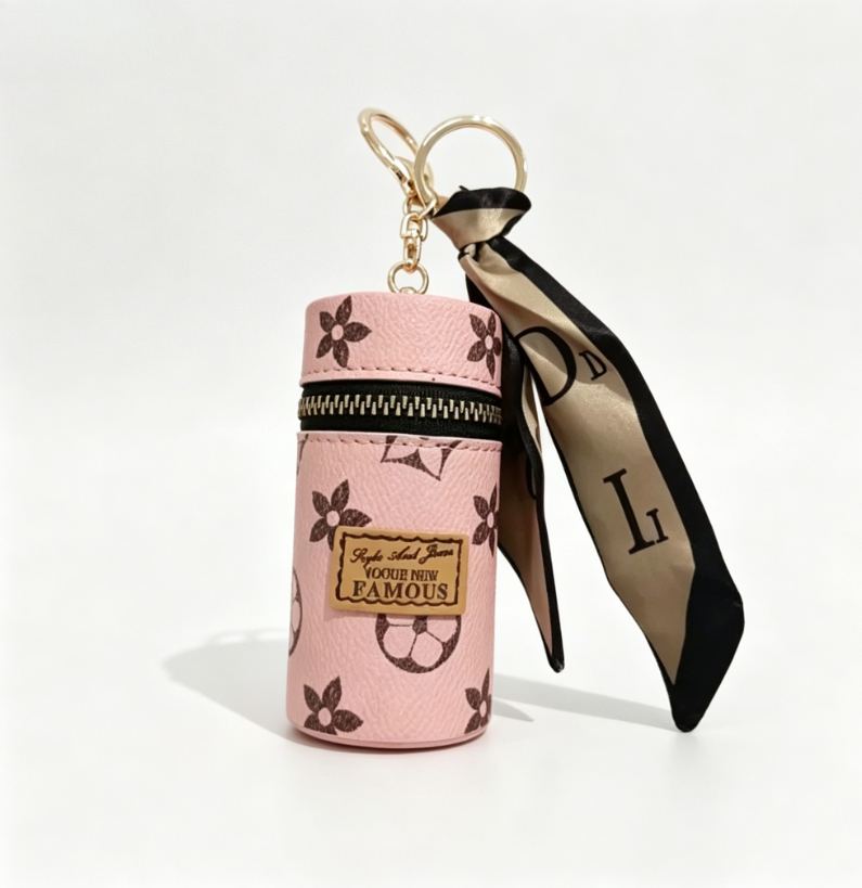 Pink Monogram Floral Print Cyl - Monogram Keychain Leather avaliação e preço