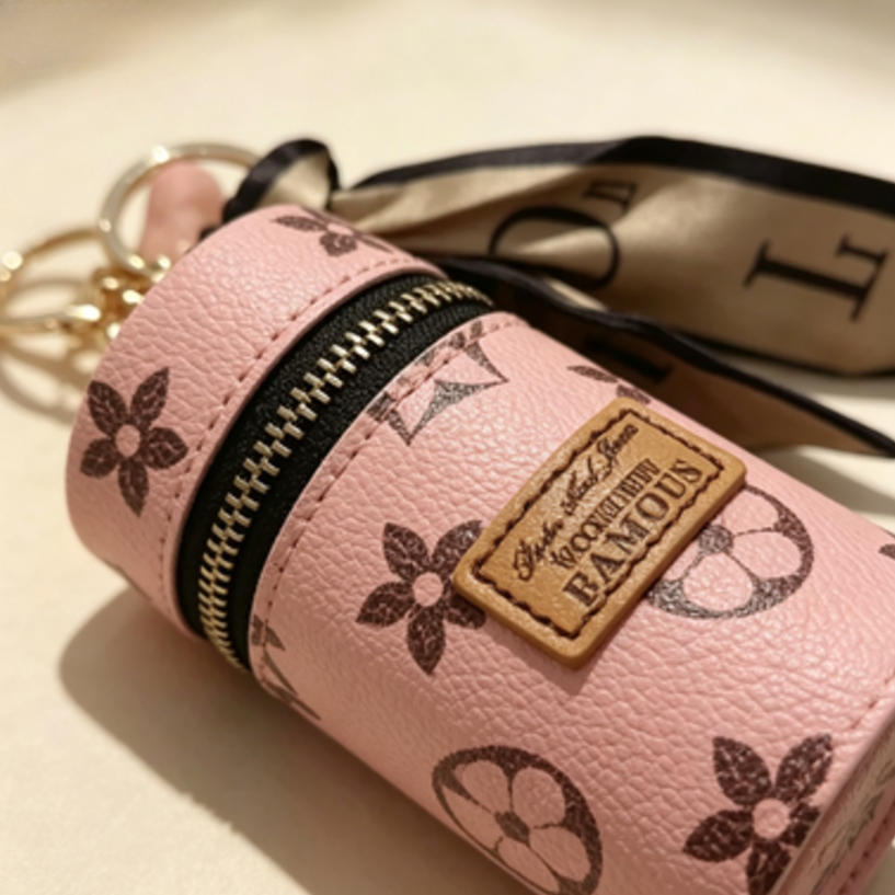 Pink Monogram Floral Print Cyl - Monogram Keychain Leather avaliação e preço