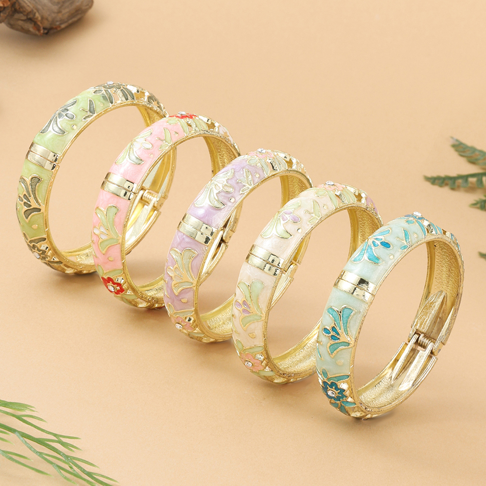 Jardme 1PCS Wide Hollow Enamel - Coordinates Bracelet avaliação e preço