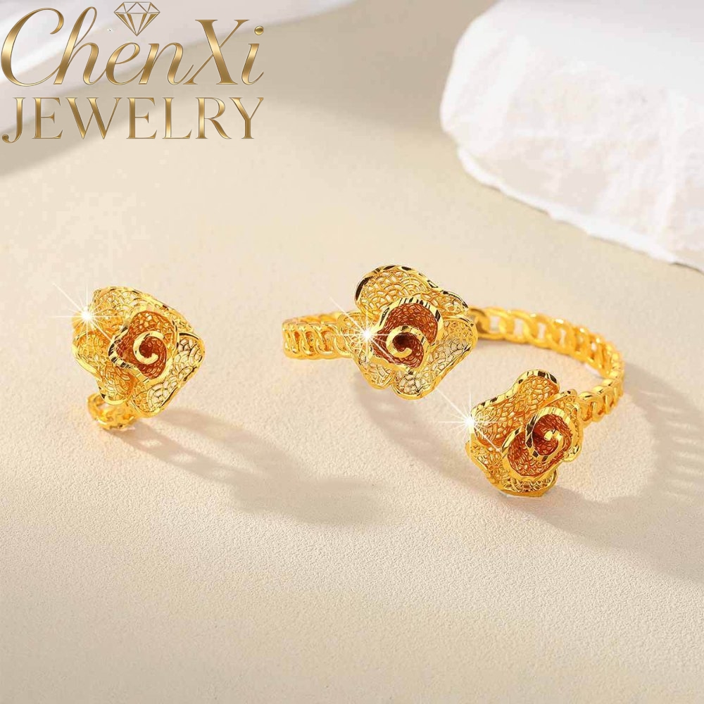 Sand Gold Floral Open-End Bang - Coordinates Bracelet avaliação e preço
