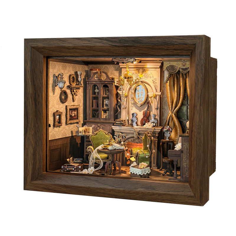 DIY Wooden Miniature Model Kit - Engraved Wood Frame avaliação e preço