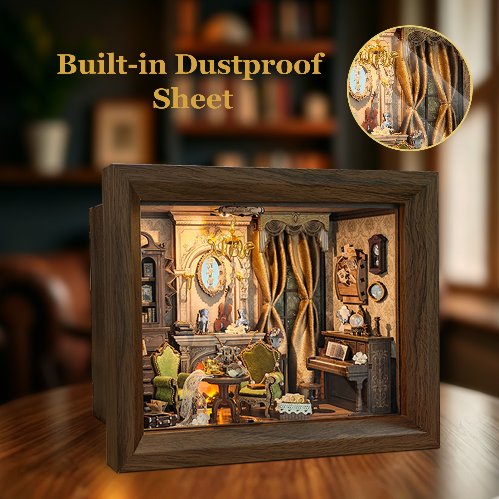 DIY Wooden Miniature Model Kit - Engraved Wood Frame avaliação e preço