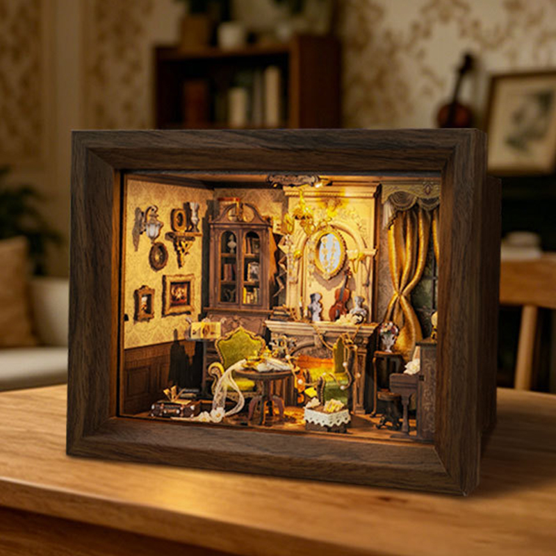 DIY Wooden Miniature Model Kit - Engraved Wood Frame avaliação e preço